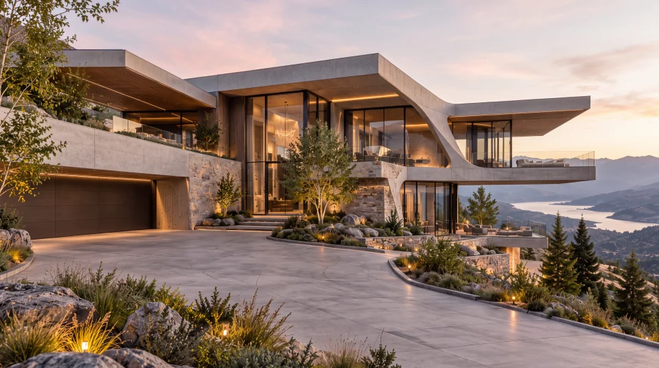 Folded Terrace Residence — Exterior concept study